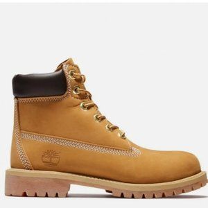 Grade School 6inch Premium Waterproof Timberland Boots-WHEAT NUBUCK